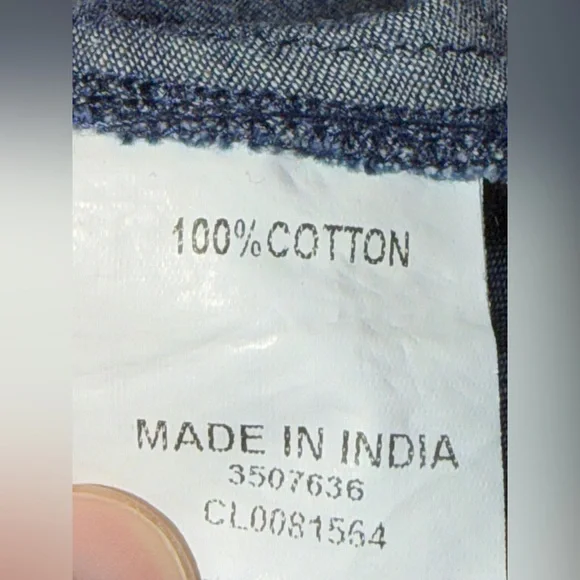 Wayward Fancies eShakti Floral Embroidery Chambray Dress Boho Cottagecore Sz M - Picture 4 of 7